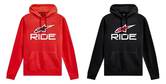 Alpinestars Adult Men Ride 4.0 Pullover Hoodie M L XL 2XL Red Black 1
