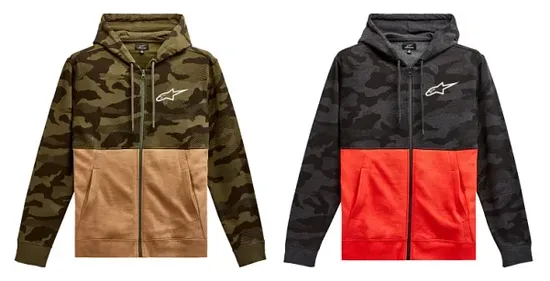 Alpinestars Adult Men Camo Block Hoodie M L XL 2XL Camo Green Tan Camo Gray Red 1