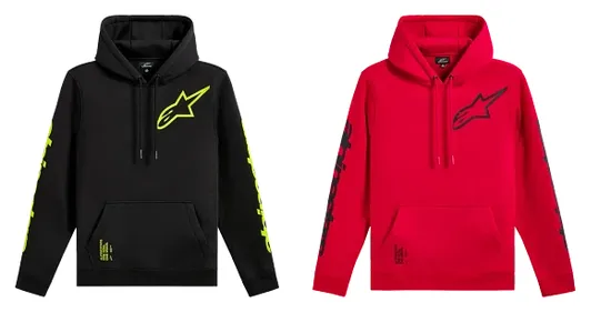 Alpinestars Adult Men Triple Pullover Hoodie M L XL 2XL Black Green Red 1