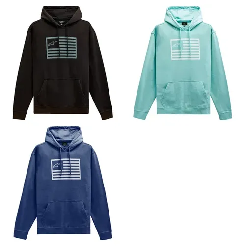 Alpinestars Adult Men Artifact Hoodie M L XL 2XL Black Aqua Blue