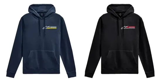 Alpinestars Adult Men Par Pullover Hoodie M L XL 2XL Navy Black 1
