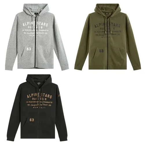 Alpinestars Adult Men Region Hoodie M L XL 2XL Gray Green Black 1