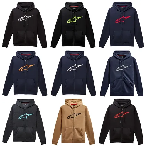 Alpinestars Adult Men Ageless 2 Zip Hoodie M L XL 2XL Black White Green Navy Red Orange Gray Aqua Tan 1