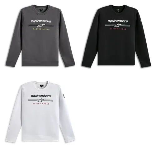 Alpinestars Adult Men Bettern Crew S M L XL 2XL Charcoal Black White