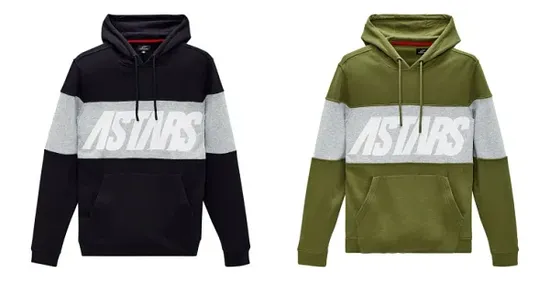 Alpinestars Adult Men Border Hoodie M L XL 2XL Black Gray Green 1