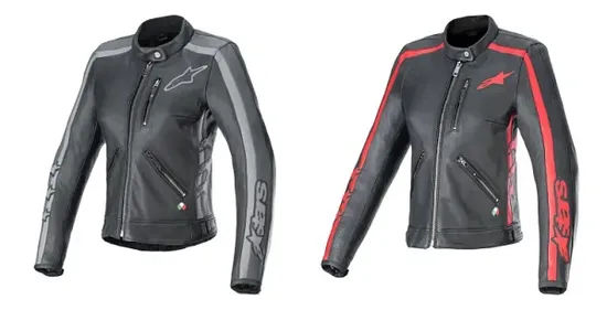 Alpinestars Adult Women Stella Dyno Leather Jacket XS S M L XL 2XL Black Gray Red 1