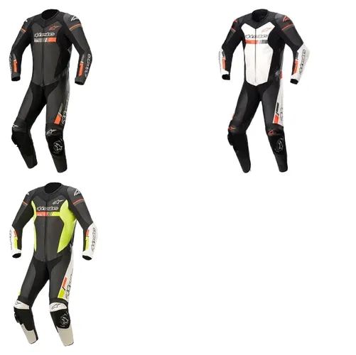 Alpinestars Adult Men GP Force Chaser 1pc Leather Suit 38 40 42 44 46 48 50 Black Red White Yellow