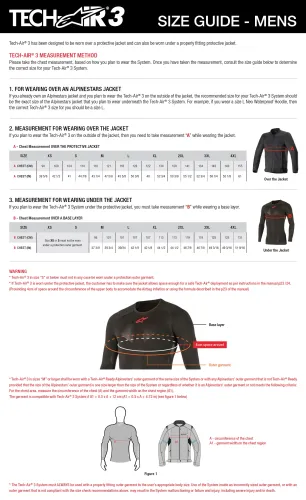 Alpinestars Adult Men Tech-Air 3 System XS S M L XL 2XL 3XL 4XL Black 2