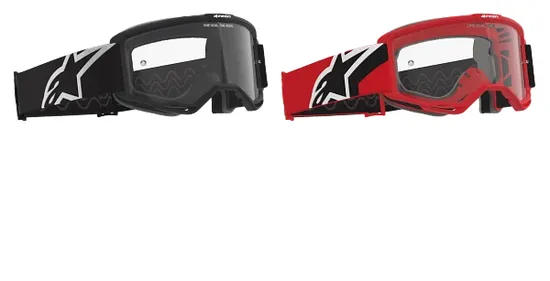Alpinestars Black Red Adult Vision OTG Goggle Single Clear