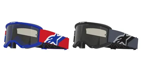 Alpinestars Red Blue Black Gray Adult Vision Sand Goggle Single Clear 1