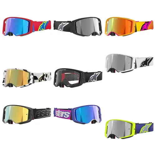Alpinestars Blue Red Black Gray Pink Yellow Gold White Purple Adult Supertech Corp Goggle Absolute Vision Single Blue Silver Red Gold Clear 1