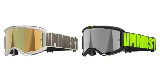 Alpinestars White Cream Gray Fluorescent Yellow Adult Vision 5 Hollow Goggle Single Gold Gray 1