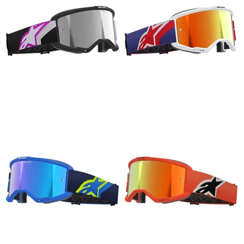 Alpinestars Black Purple White Blue Green Orange Adult Vision 5 Corp Goggle Single Silver Red Clear Blue 1