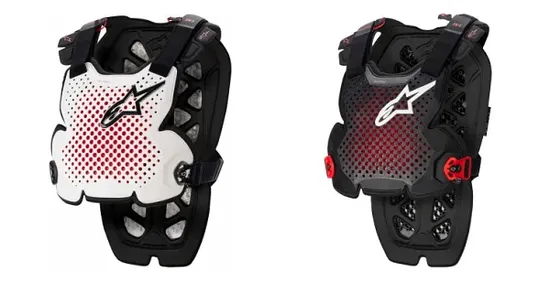 Alpinestars Adult Men A-1 Pro Chest Guard M L XL 2XL White Black