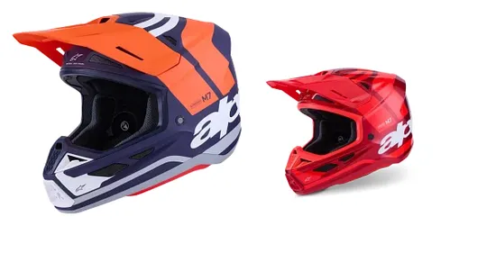 Alpinestars Adult SM7 Core Helmet MX | XS S M L XL 2XL | Blue Orange Red 1