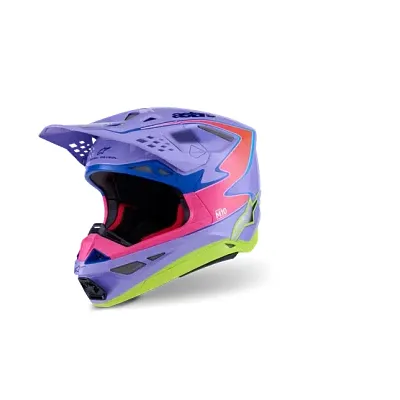 Alpinestars Adult S-M10 Jett Lawrence R01 Helmet MX | XS S M L XL 2XL | Purple Pink Yellow 1