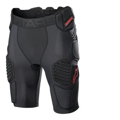Alpinestars Adult Men Bionic Pro Protection Shorts S M L XL 2XL Black Red 1