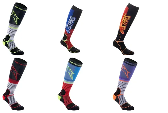 Alpinestars Adult MX Pro Socks S M L Black Gray Yellow Blue Red White Orange Purple 1