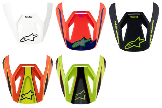 Alpinestars SM3 Helmet Visor Adult Youth White Orange Pink Purple Matte Black Yellow Black Red Solid Deegan Radium Fray 1