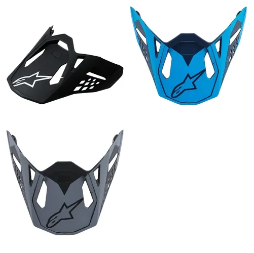 Alpinestars M8/M10 Helmet Visor Adult Matte Black Blue Black Gunmetal Solid Meta 2