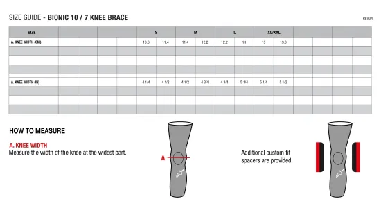 Alpinestars Adult Unisex Bionic-10 Carbon Knee Brace Right S XL 2XL Black 2