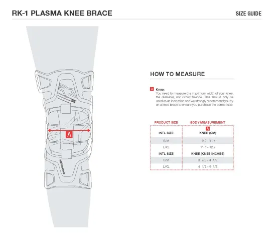 Alpinestars Adult Unisex RK-1 Plasma Knee Brace S M L XL Black Red 2