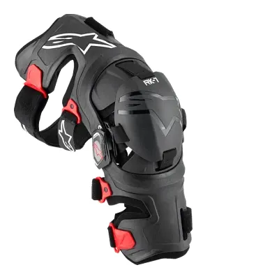 Alpinestars Adult Unisex RK-7 Plasma Knee Brace S M L XL Black Red 1