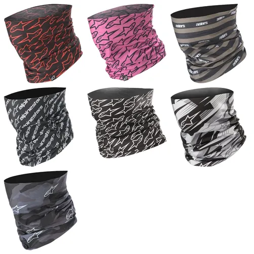 Alpinestars Adult Unisex Neck Tube One Size Black Red Pink Green White Gray  1