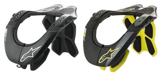Alpinestars Adult Unisex Bionic Neck Support Tech 2 XS M L XL Black Gray Yellow 1