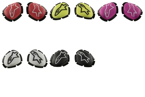Alpinestars Adult GP Plus Knee Sliders One Size Red Fluorescent Yellow Fluorescent Pink White Black 1