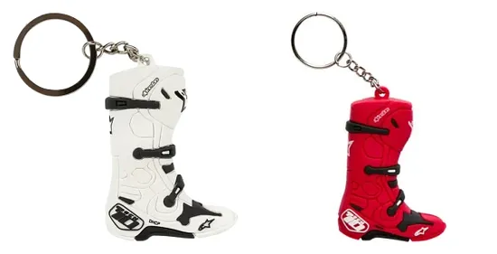 Alpinestars Tech 10 Boot Keychain White Red 1