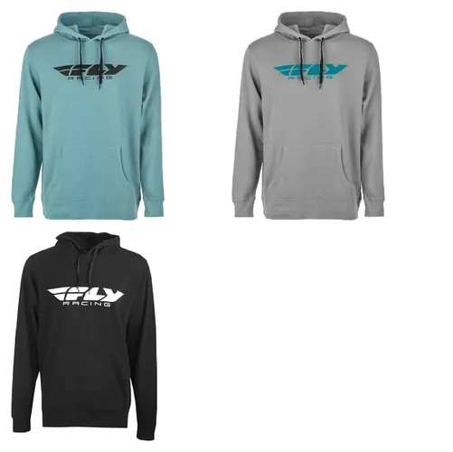 Fly Racing Adult Unisex Corporate Pullover Hoodie S M L XL 2XL Seafoam Gray Blue Black White