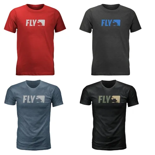 Fly Racing Youth Adult Unisex Men Primary Tee S M L XL 2XL Red Charcoal Heather Blue Black