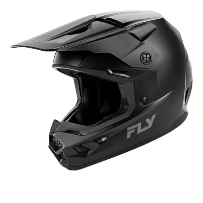 Fly Racing Adult Youth Kinetic Solid Helmet MX Full Face | XS S M L XL 2XL | Matte Black