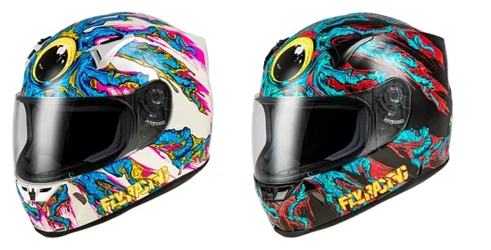 Fly Racing Adult Revolt Space Creep Helmet Full Face Street | XS S M L XL 2XL | Blue White Pink Black Red 1
