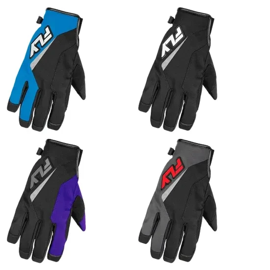 Fly Racing Title Gloves Adult XS S M L XL 2XL 3XL 4XL Blue White Black Purple Gray Red