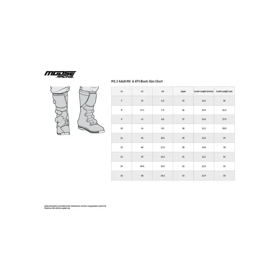 Moose Racing Youth M1.3 MX Boots Youth 1 2 3 4 5 6 7 Black Yellow Orange White 2