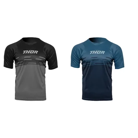 Thor Adult Men Assist Shiver Short-Sleeve Jersey XS S M L 2XL Black Gray Blue 1