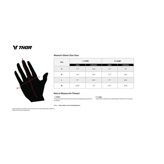 Thor Womens Sector Gloves Adult S M L XL Black Pink Blue Gray 2