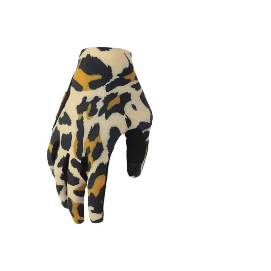 Thor Womens Sportmode Cheetah Gloves Adult S M L XL Black Brown 1