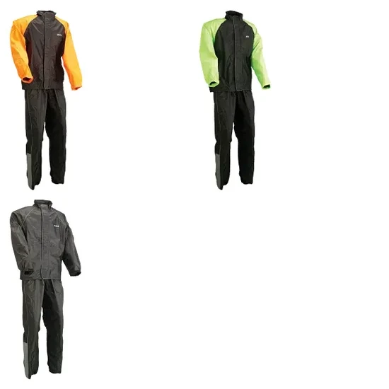 Z1R Adult Men 2-Piece Rainsuit S M L XL 2XL 3XL 4XL Black Orange Hi Viz 1