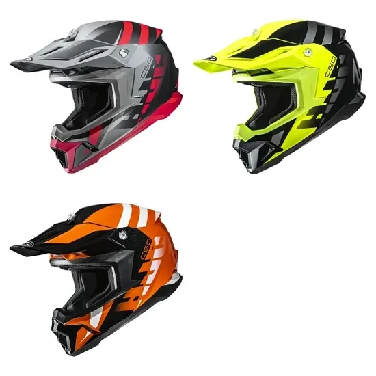 HJC Adult C50 Mirage Helmet MX | XS S M L XL 2XL | Black Gray Red Yellow Orange