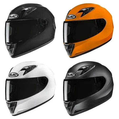 HJC Youth Y10 Solid Helmet Full Face | S M L | Black Orange White Black Satin