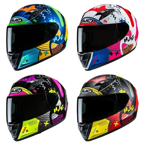 HJC Youth Y10 Mika Helmet Full Face | S M L | Blue Green Red Multi Purple Black Yellow 1