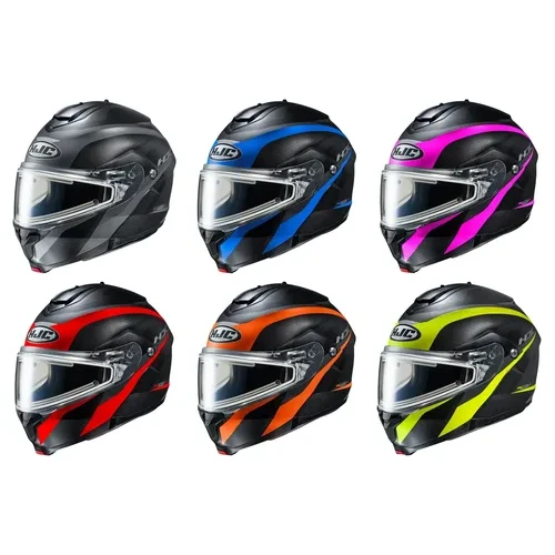 HJC Adult C91 Taly Modular Snow Electric Helmet Modular Snow | XS S M L XL 2XL 3XL 4XL 5XL | Black Gray Blue Pink Red Orange Yellow