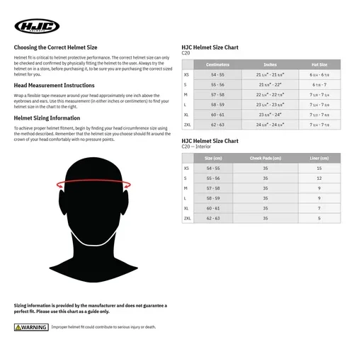 HJC Adult C20 Probe Helmet Half Face | XS S M L XL 2XL | Black Satin Orange Black Pink 2