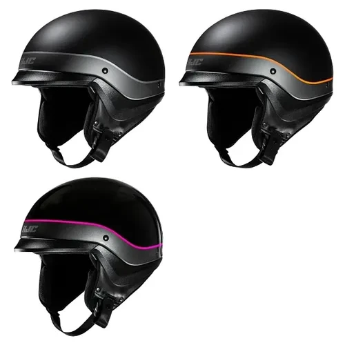 HJC Adult C20 Probe Helmet Half Face | XS S M L XL 2XL | Black Satin Orange Black Pink