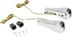 Alloy Art Smooth Chrome Front Turn Signal Lights w Smoke Lens LED