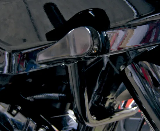 Alloy Art Smooth Black Front Turn Signal Lights w Smoked Lens Amber LED