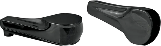 Alloy Art Black Finned Front Turn Signal Lights w Smoked Lens Amber LED